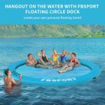 Inflatable Dock Floating Platform, 8ft Inflatable Water Hammock Floating Deck for Lake W/Cupholder, Round Floating Ring Float Ring, Pool Float Raft Lounger Island Platform Pad - Image 14