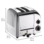 Dualit New Generation Classic 2-Slice Toaster in Stainless Steel - Image 6