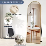 Metal Arch Full Length Mirror Floor Mirror Wall-Mounted - Image 17