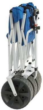 Mac Sports Heavy Duty Collapsible Folding All Terrain Utility Beach Wagon Cart, Blue/Black - Image 8