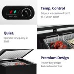 Northair Chest Freezer ?C 3.5 Cu Ft with 2 Removable Baskets ?C Reach In Freezer Chest ?C Quiet Compact Freezer ?C 7 Temperature Settings ?C Black - Image 7