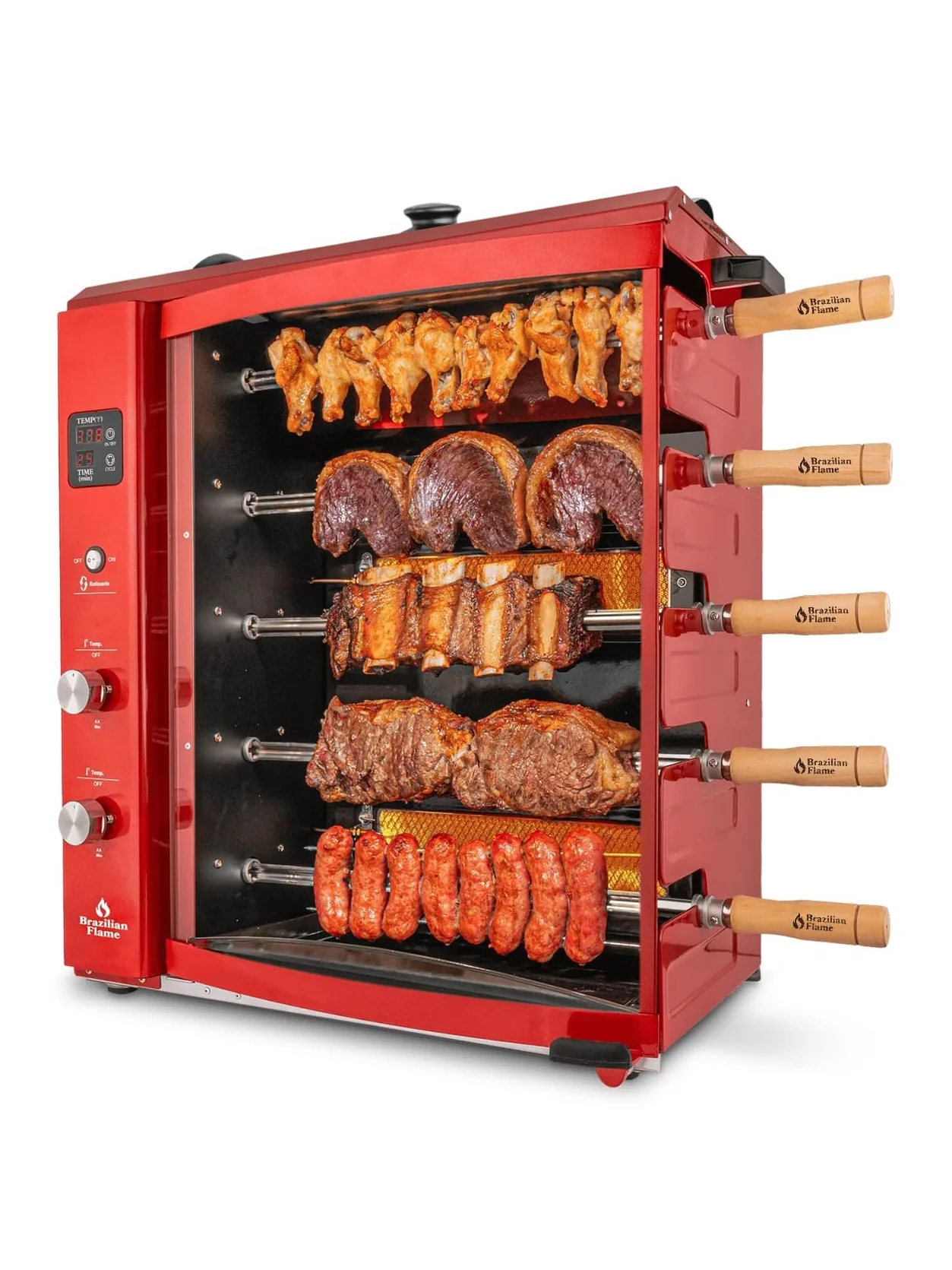 FFBDC715-C443-8761-60E3-8E79AED9F150 Brazilian Flame Churrasco? Gas Rotisserie Oven Grill Roaster with Auto Rotating Skewers for Rotisserie Chicken, Brazilian Style BBQ and Churrasco, Shawarma Machine, Propane Grill - 2024 Series - Image 1
